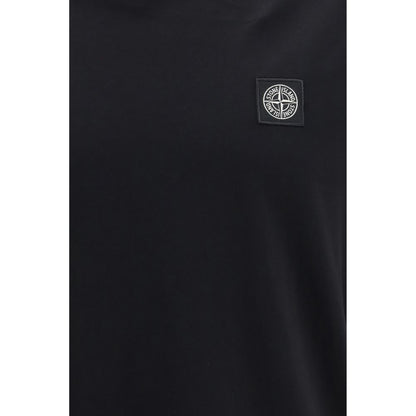 Camiseta Stone Island De Algodón Negra De Corte Regular