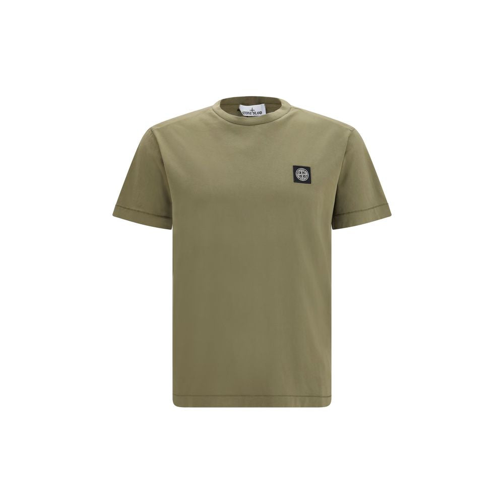 Camiseta De Manga Corta De Algodón Bicolor Stone Island