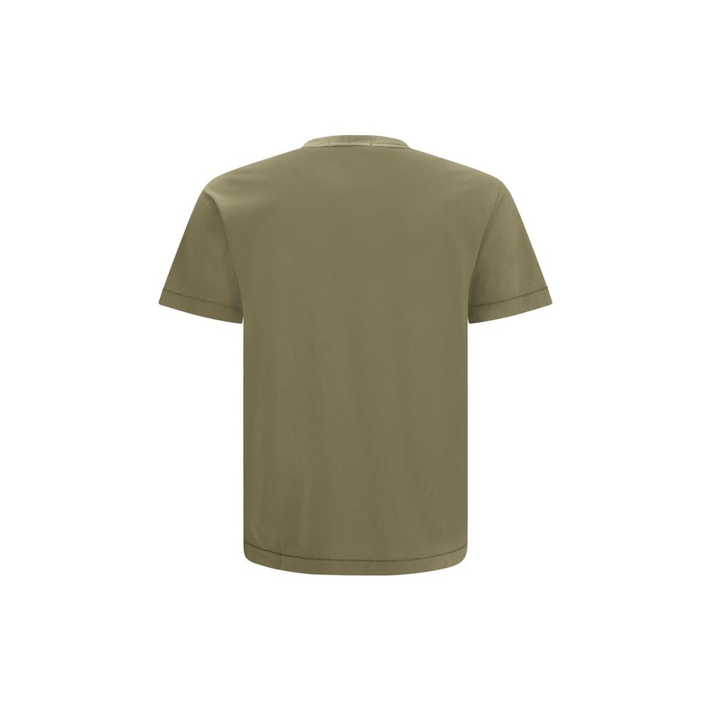 Camiseta De Manga Corta De Algodón Bicolor Stone Island