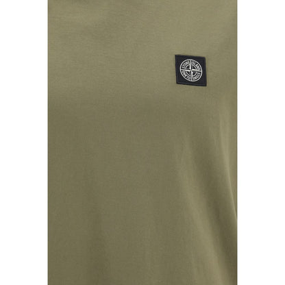 Camiseta De Manga Corta De Algodón Bicolor Stone Island