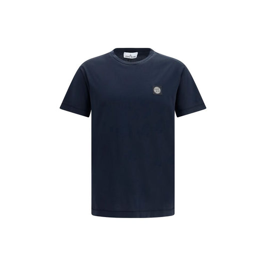 Stone Island Camiseta de Algodón Azul