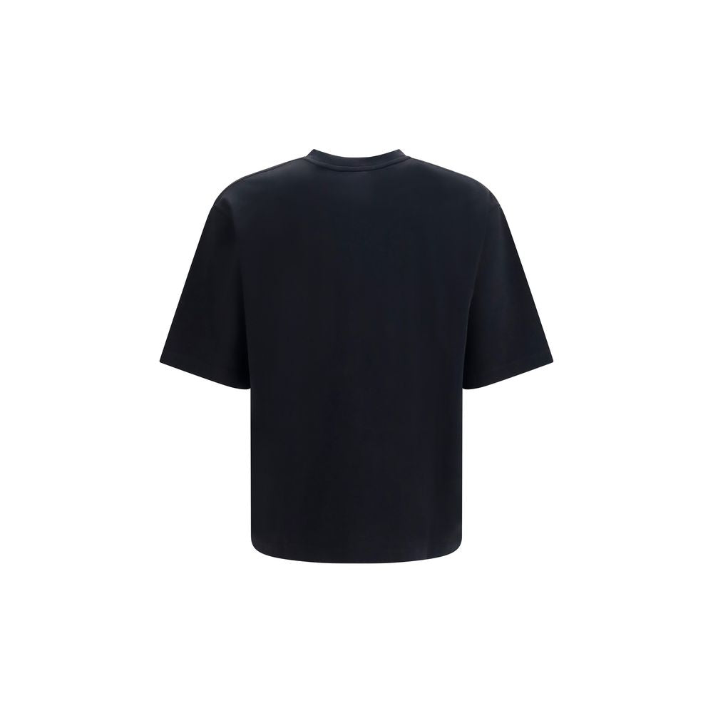 Camiseta De Algodón Negra Con Corte Holgado Dsquared²