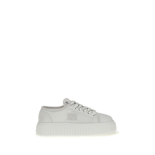 Zapatillas de plataforma Miu Miu de poliamida blanca