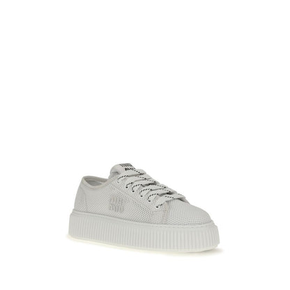 Zapatillas de plataforma Miu Miu de poliamida blanca