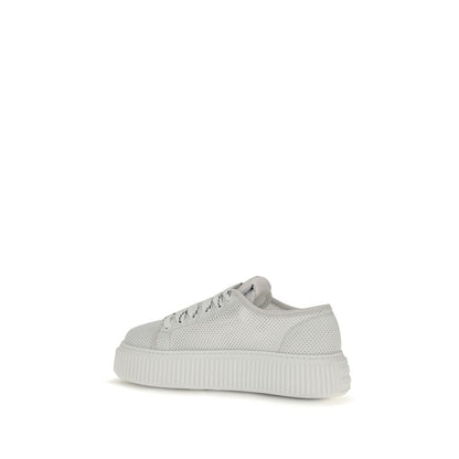 Zapatillas de plataforma Miu Miu de poliamida blanca
