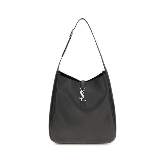 Bolso de hombro Saint Laurent de piel de becerro negra Bos Taurus