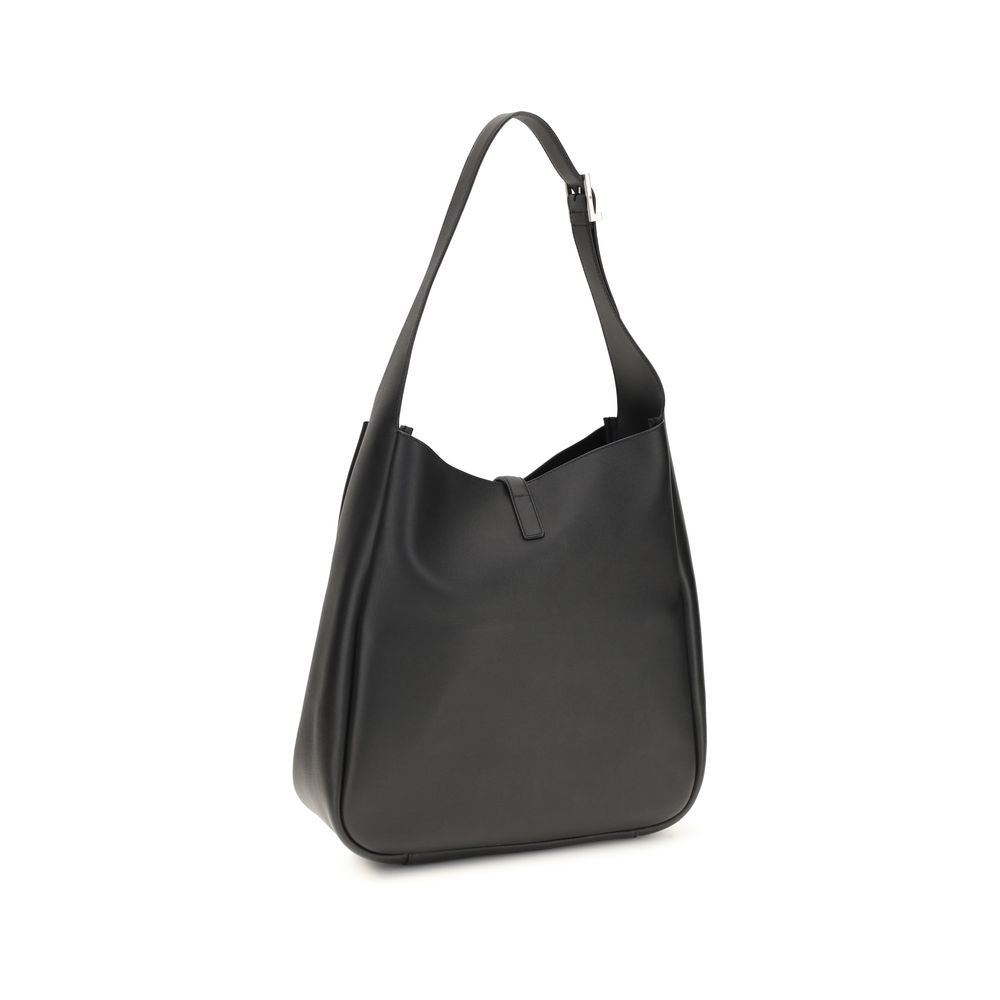Bolso de hombro Saint Laurent de piel de becerro negra Bos Taurus
