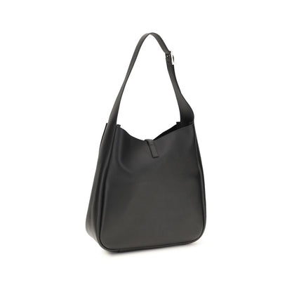 Bolso de hombro Saint Laurent de piel de becerro negra Bos Taurus