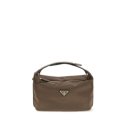 Bolso de mano Prada de poliamida reciclada marrón