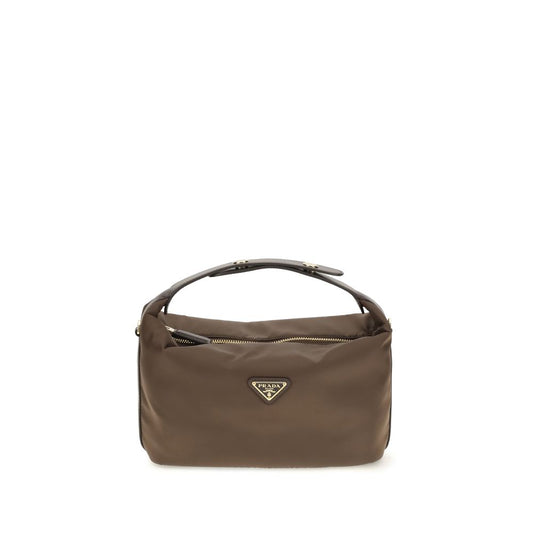 Bolso de mano Prada de poliamida reciclada marrón