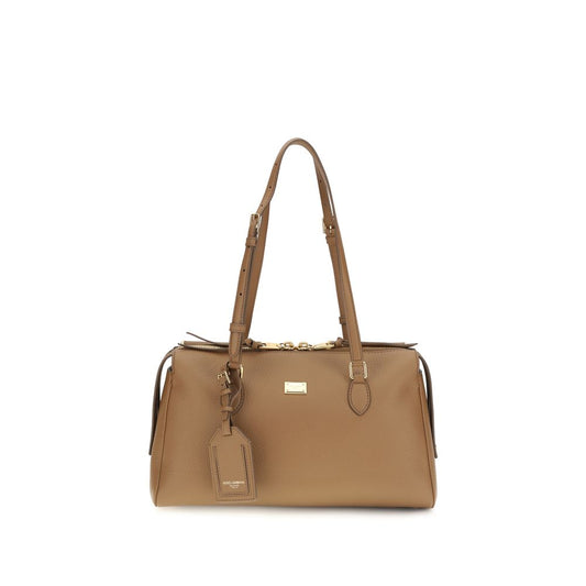 Bolso de hombro Dolce & Gabbana de piel de becerro beige Bos Taurus