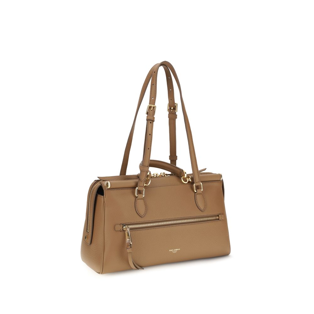 Bolso de hombro Dolce & Gabbana de piel de becerro beige Bos Taurus