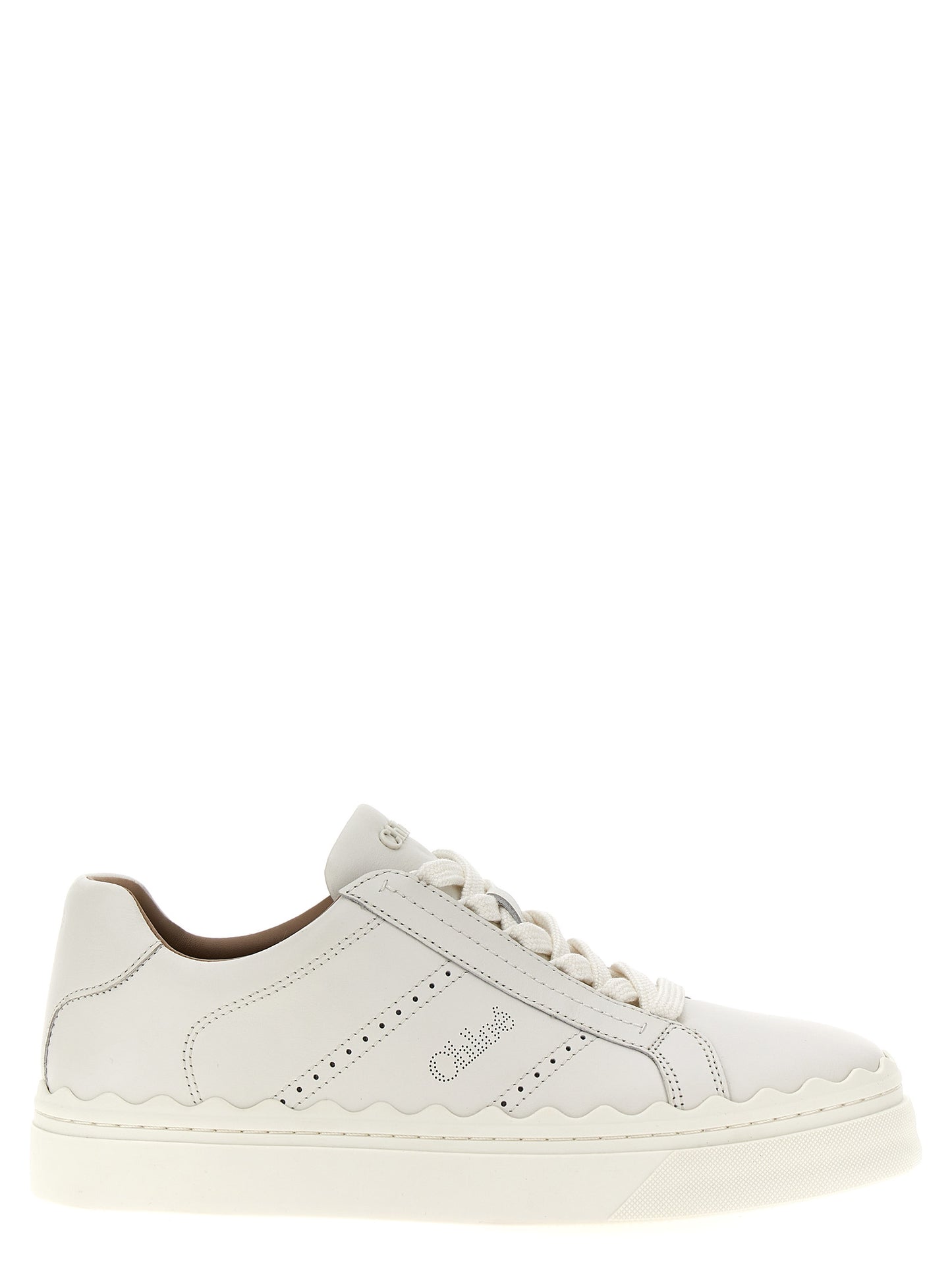 Zapatillas bajas de piel blanca Chloé