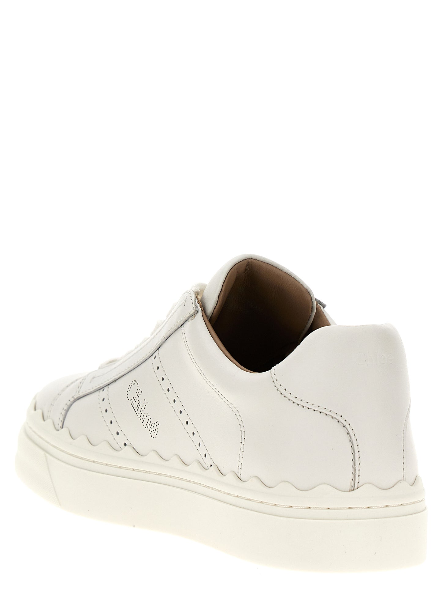 Zapatillas bajas de piel blanca Chloé