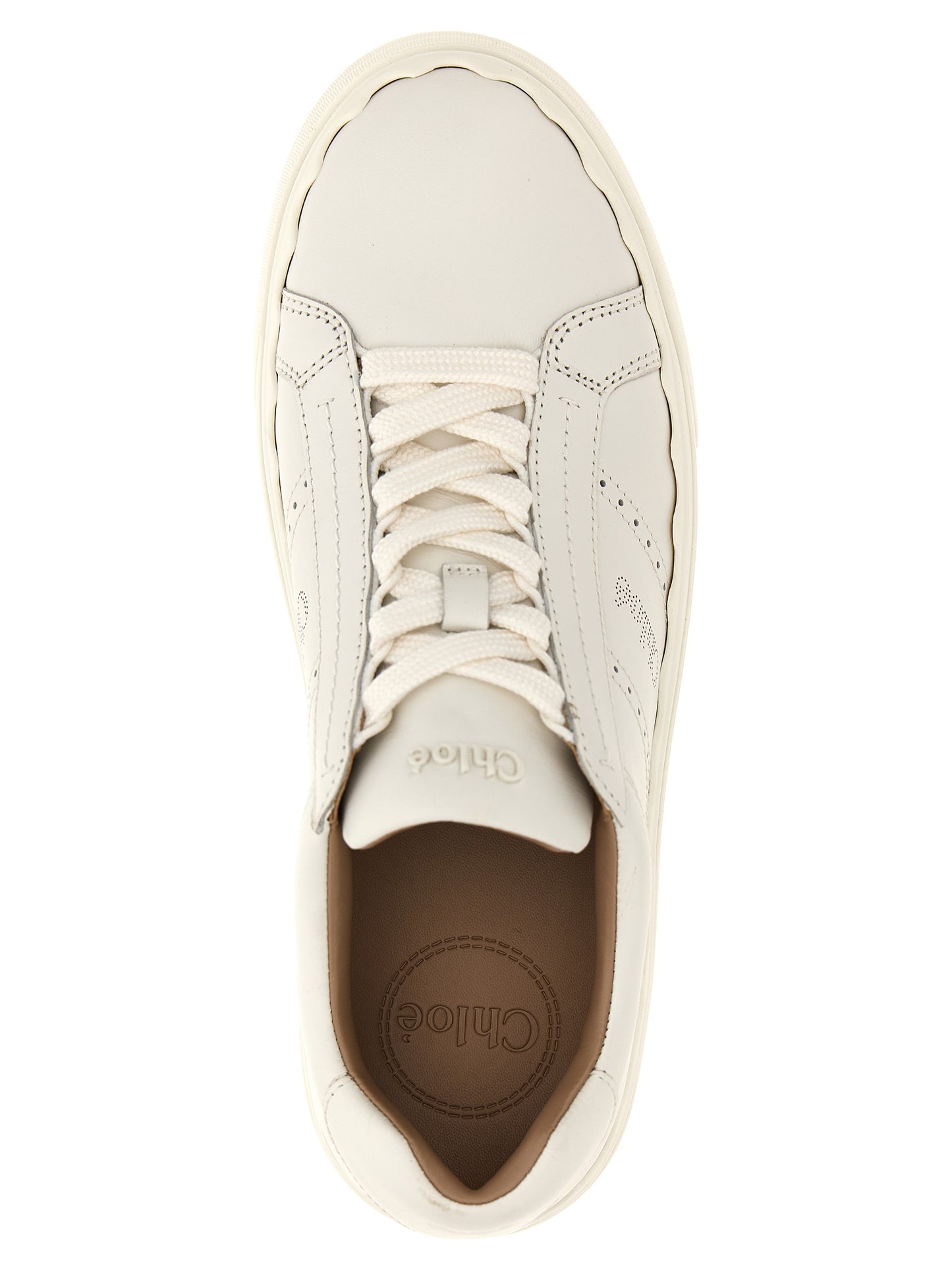 Zapatillas bajas de piel blanca Chloé