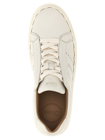 Zapatillas bajas de piel blanca Chloé