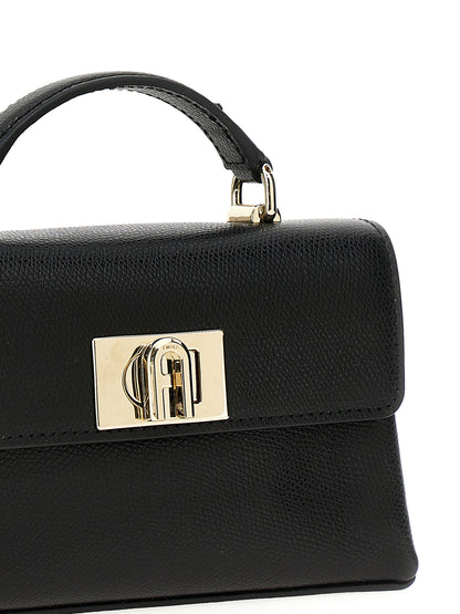 Bandolera Furla de cuero negro