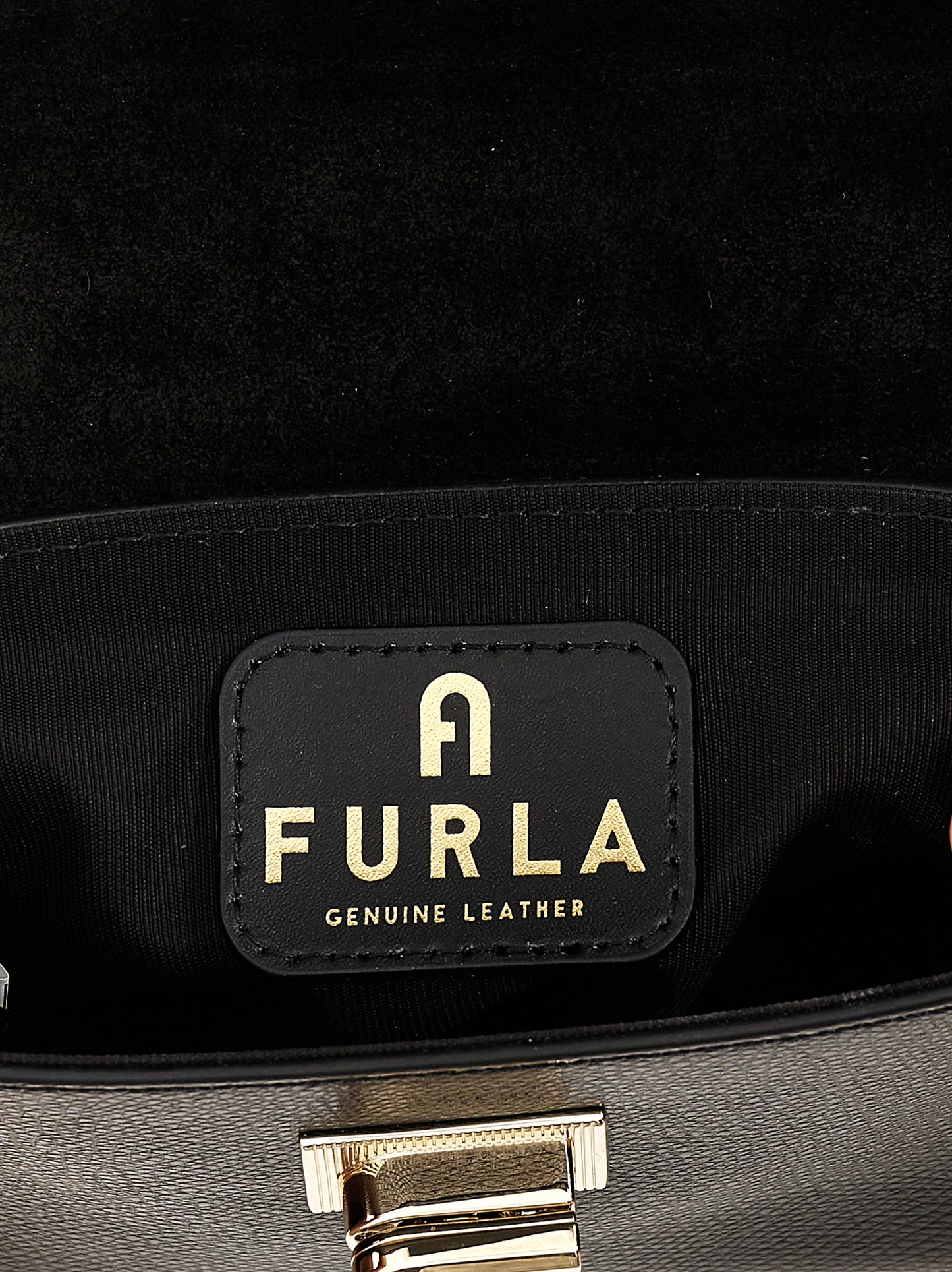 Bandolera Furla de cuero negro