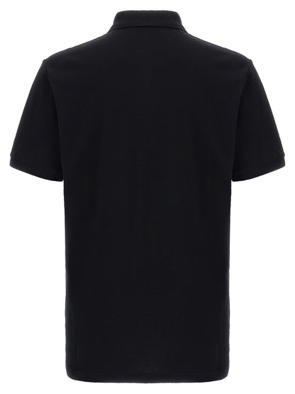 Polo Moschino de algodón negro