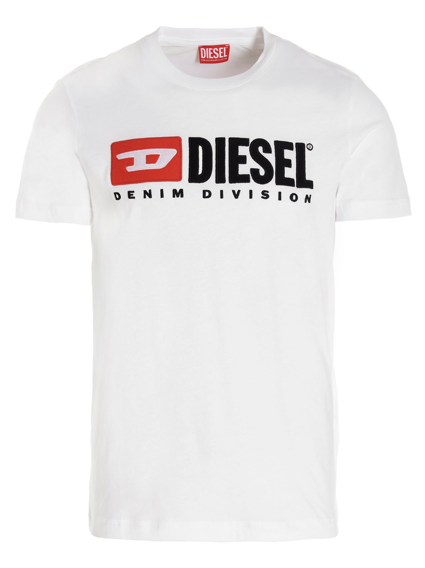 T-shirt en coton blanc coupe classique Diesel