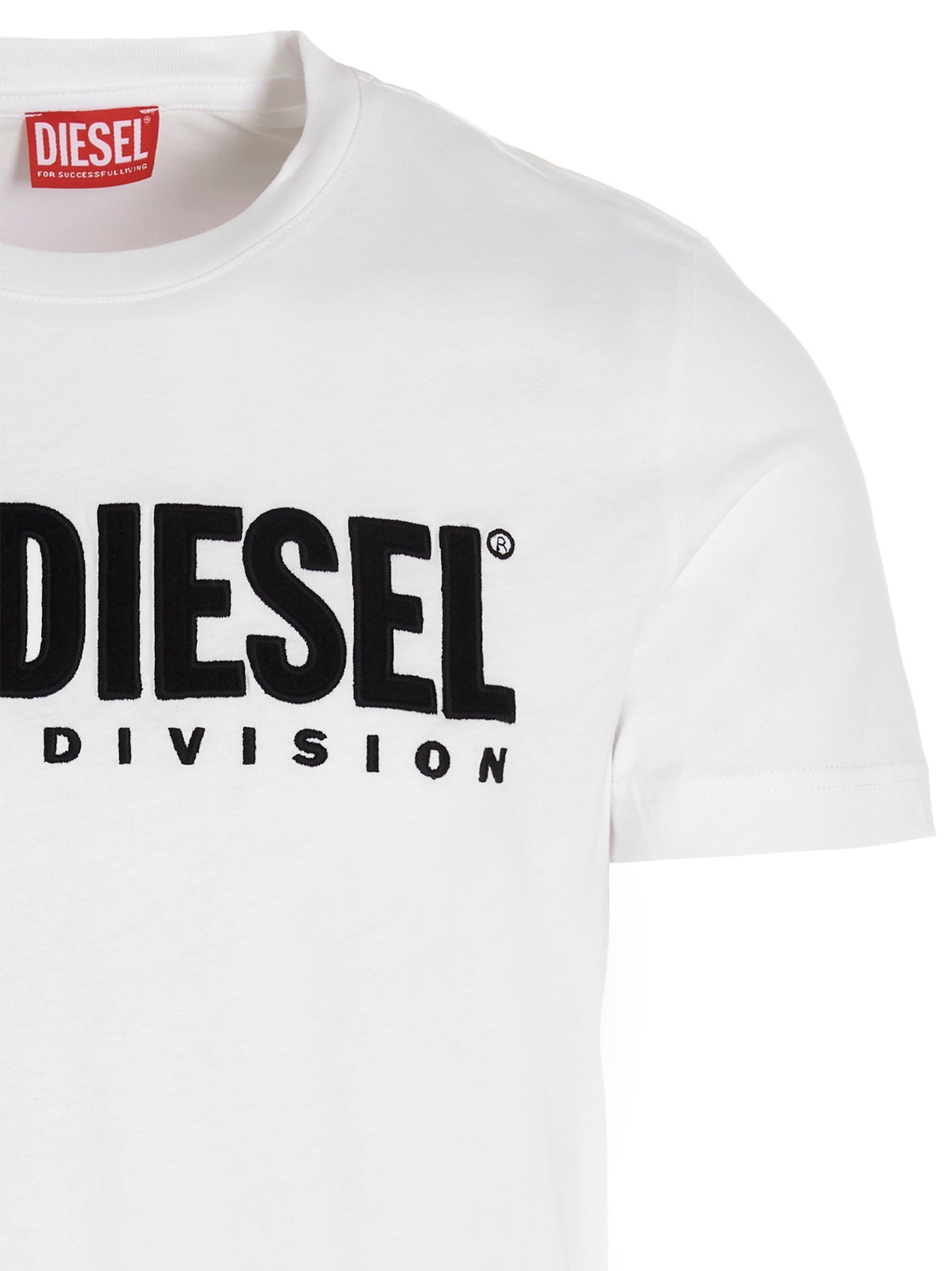 T-shirt en coton blanc coupe classique Diesel