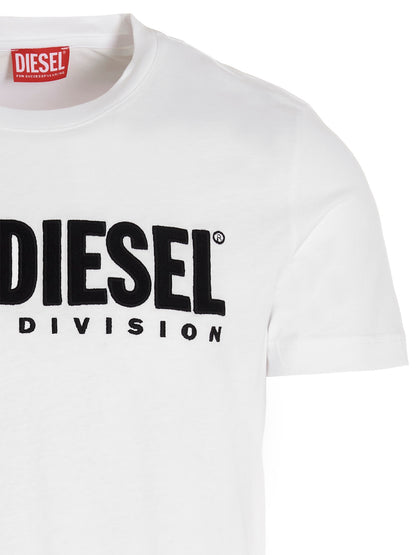 T-shirt en coton blanc coupe classique Diesel