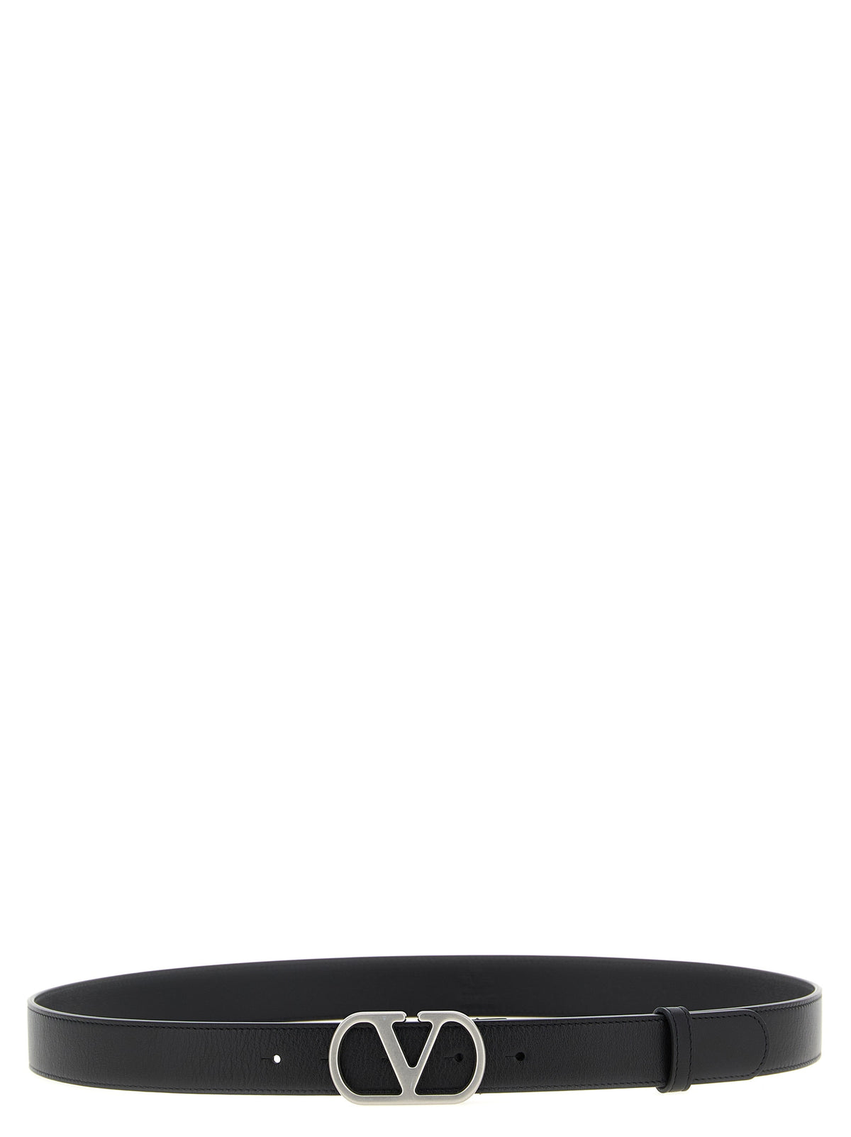 Valentino Garavani Black Leather Regular Belt