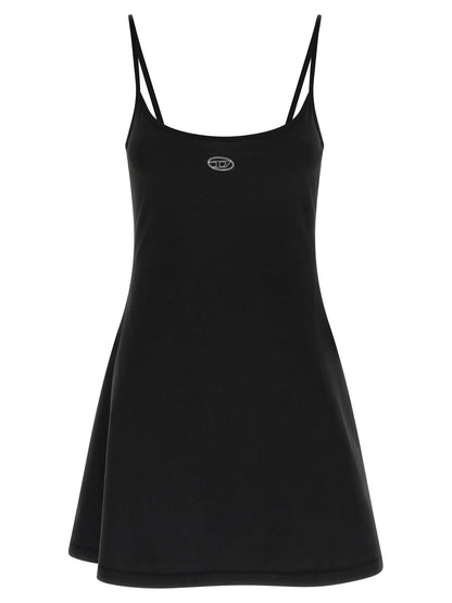 Minivestido Diesel de algodón negro