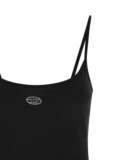 Minivestido Diesel de algodón negro