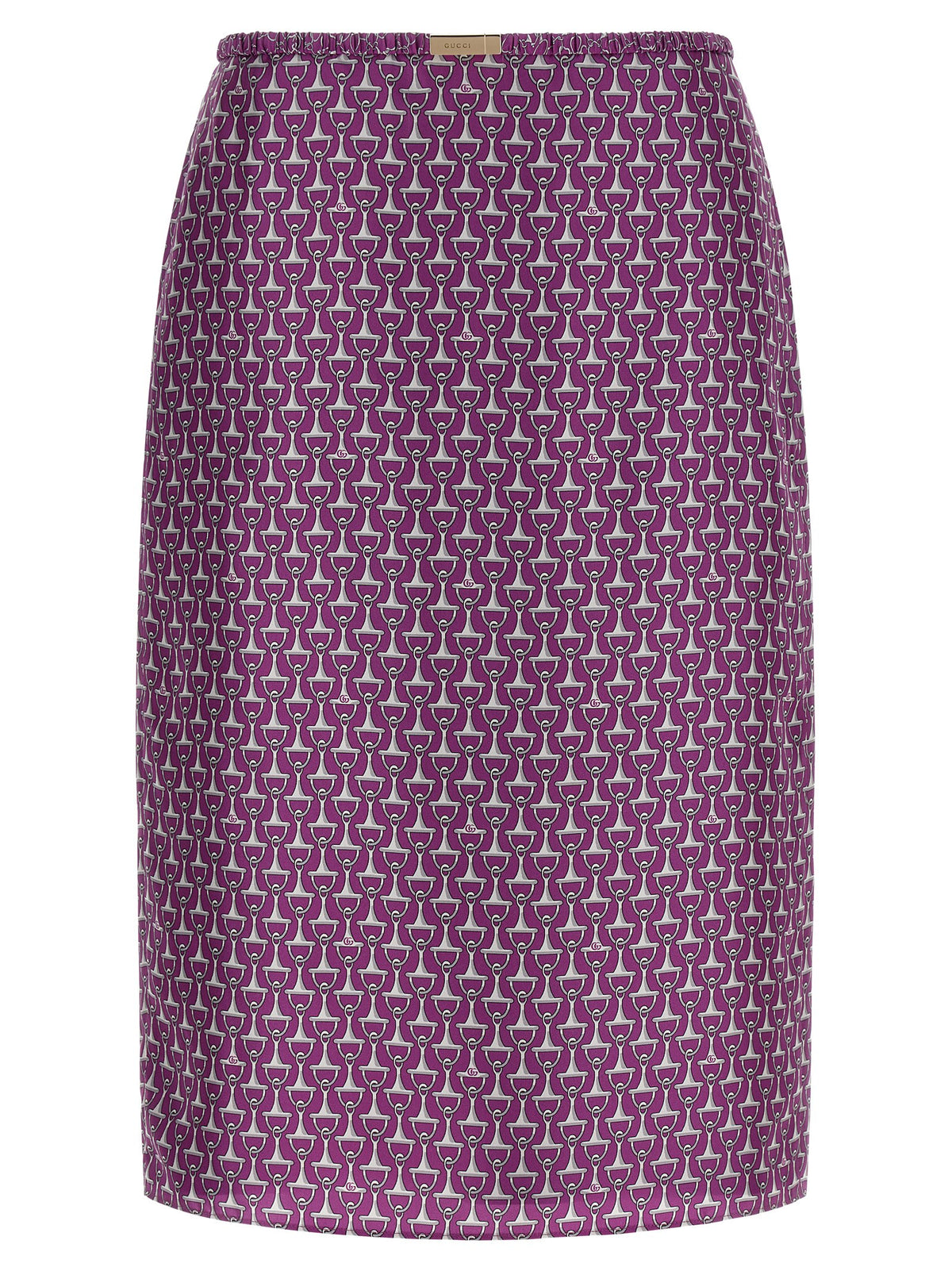 Gucci Falda Midi De Seda Violeta - Caída Fluida Moderna
