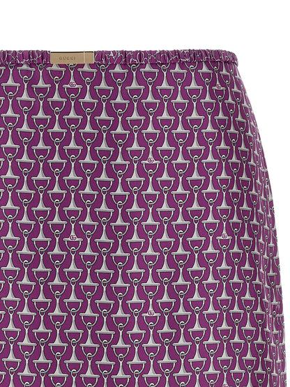 Gucci Falda Midi De Seda Violeta - Caída Fluida Moderna