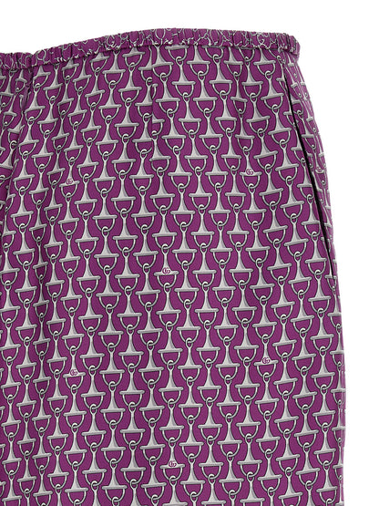 Gucci Falda Midi De Seda Violeta - Caída Fluida Moderna