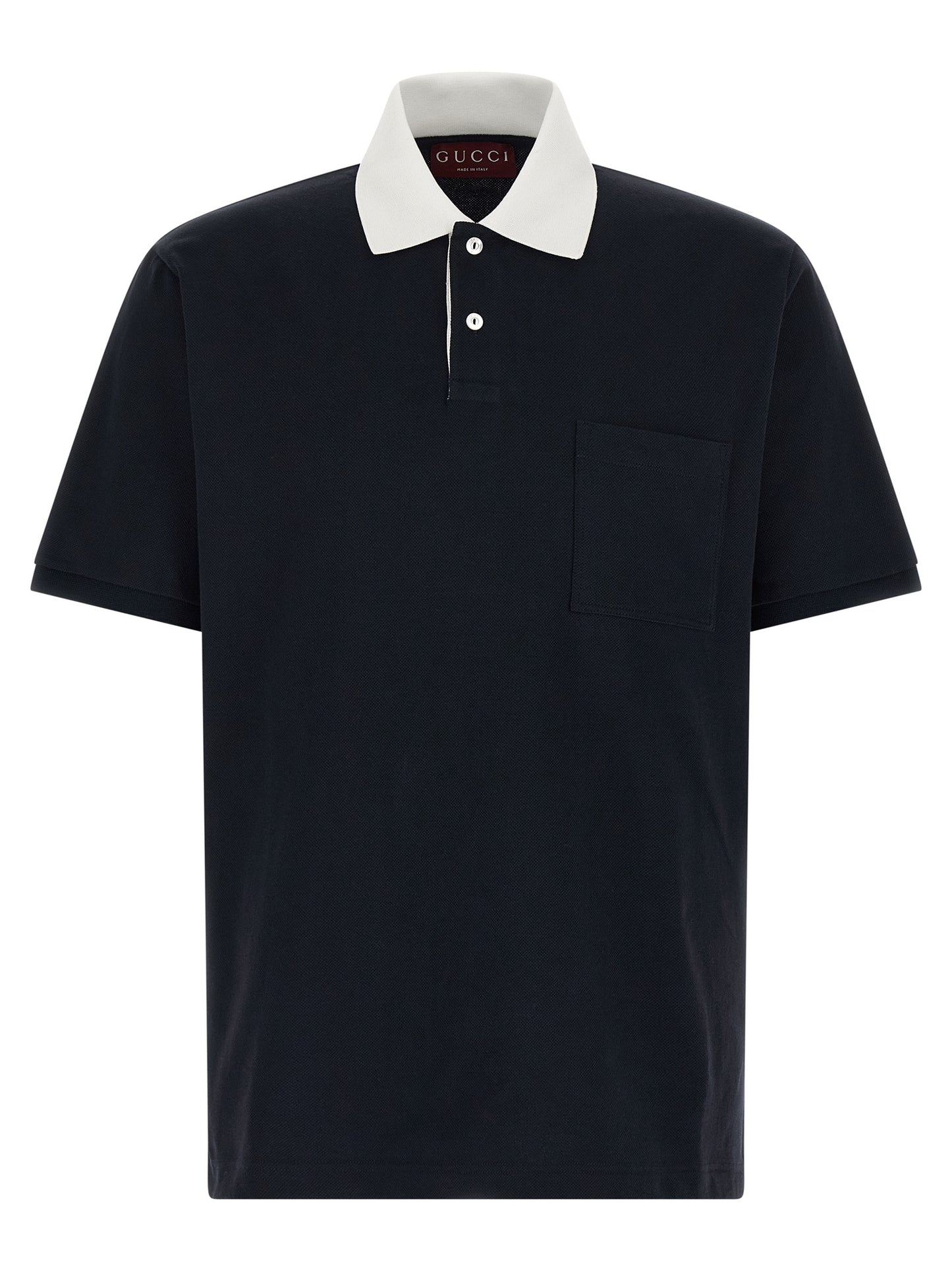 Polo de algodón azul Gucci