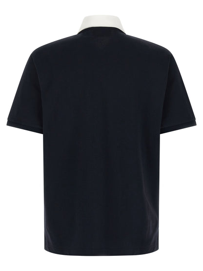 Polo de algodón azul Gucci
