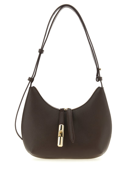 Sac à bandoulière Furla Goccia en cuir de veau marron