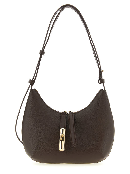 Furla Goccia Sac à Bandoulière en Cuir de VeauMarron