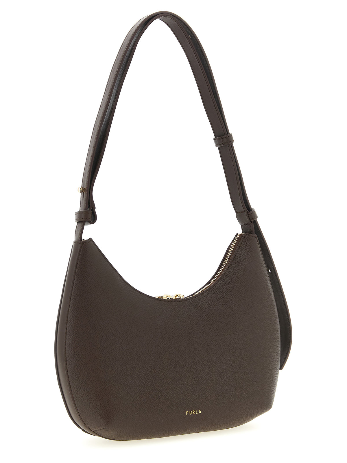 Sac à bandoulière Furla Goccia en cuir de veau marron