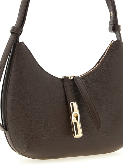 Sac à bandoulière Furla Goccia en cuir de veau marron