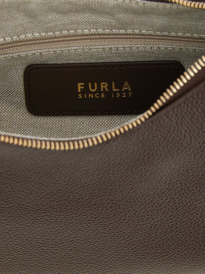 Sac à bandoulière Furla Goccia en cuir de veau marron