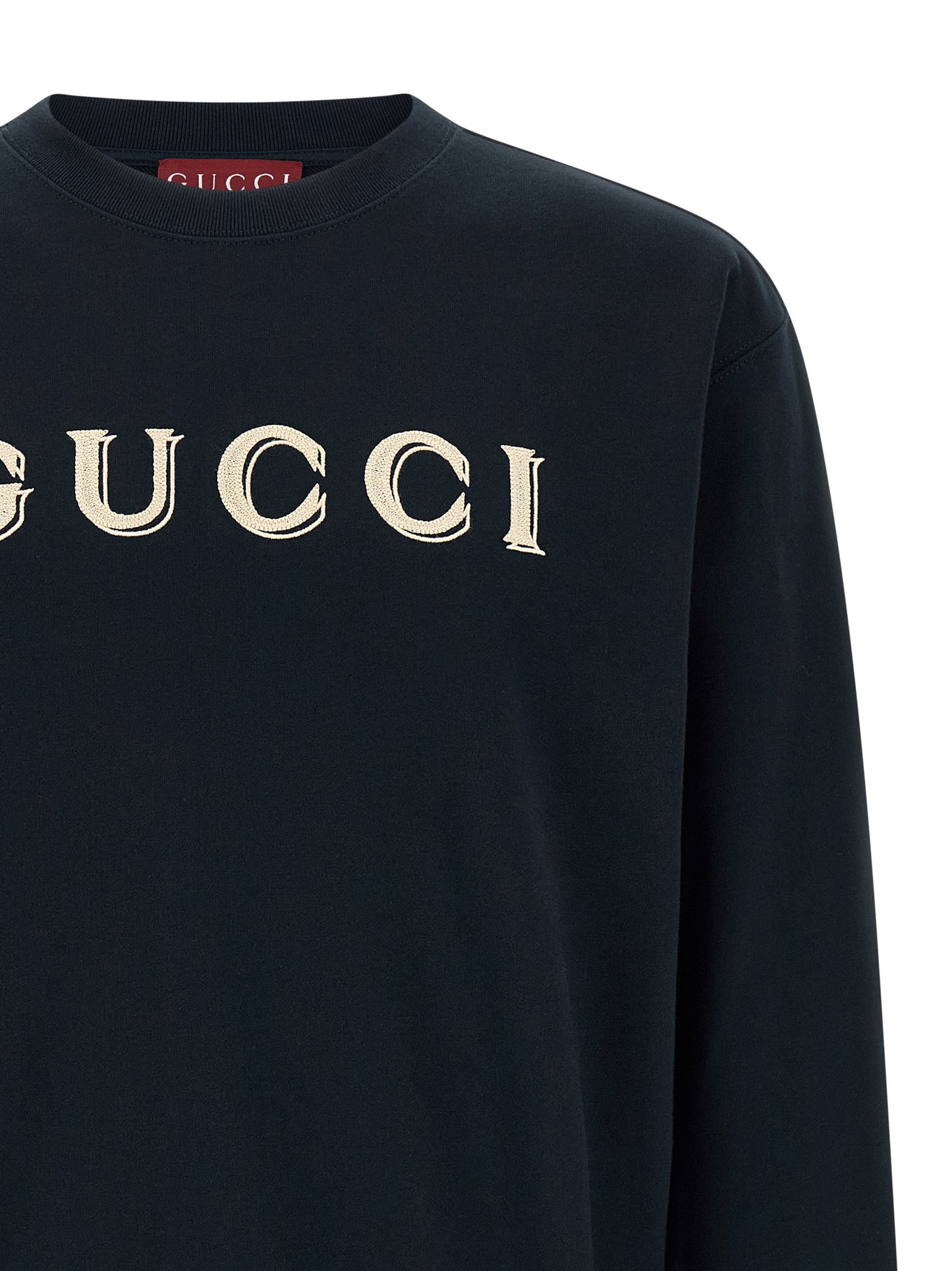 Sudadera de algodón azul Gucci