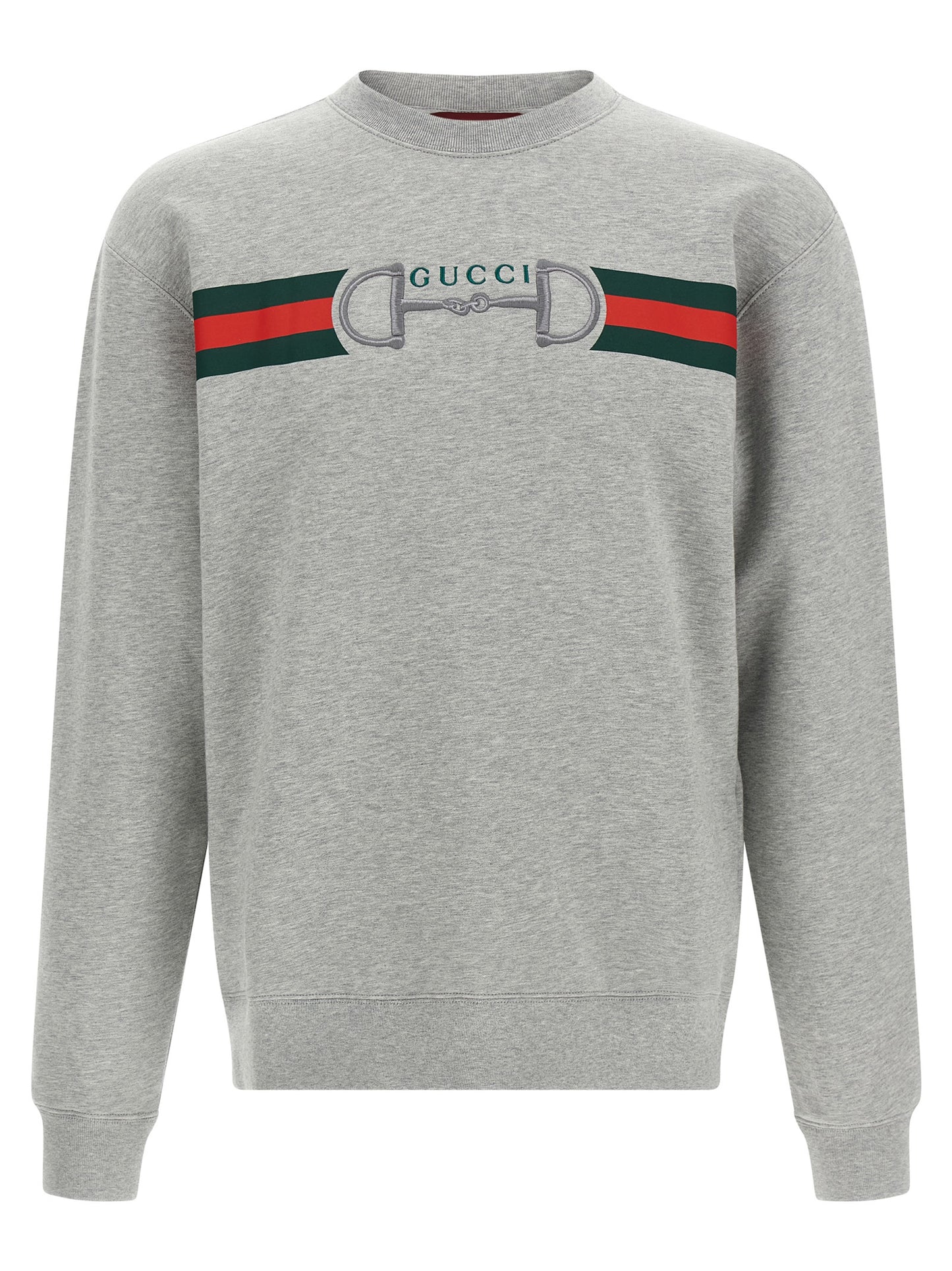 Sudadera de algodón gris Gucci
