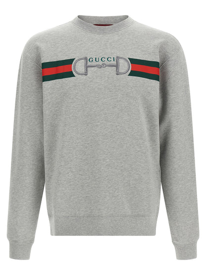 Sudadera de algodón gris Gucci