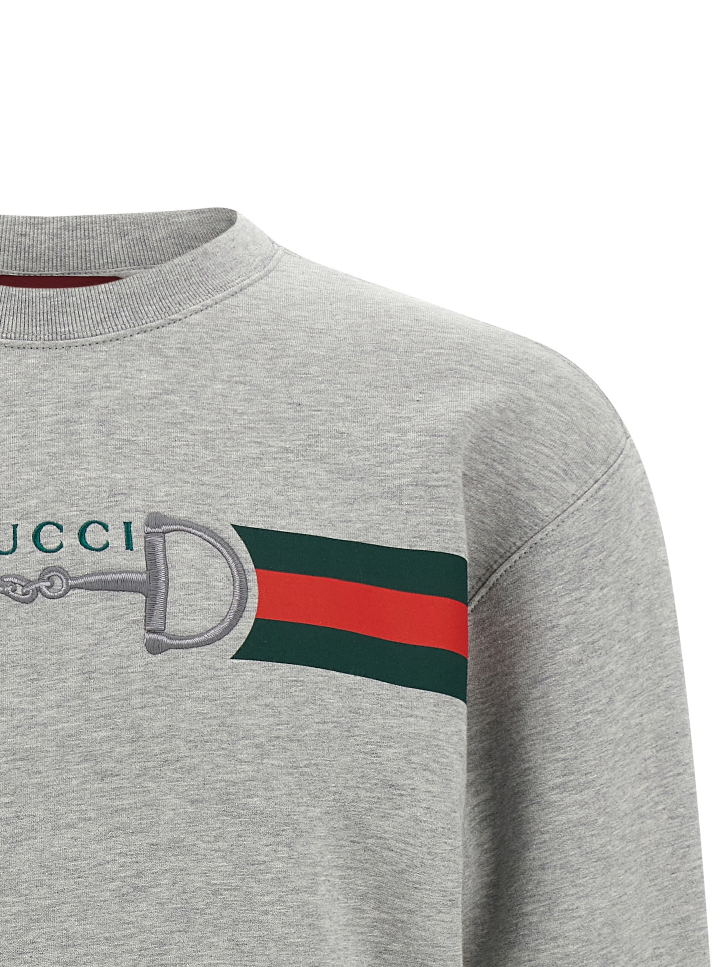 Sudadera de algodón gris Gucci