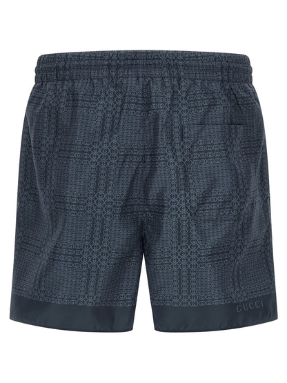 Bañador Gucci azul de poliéster