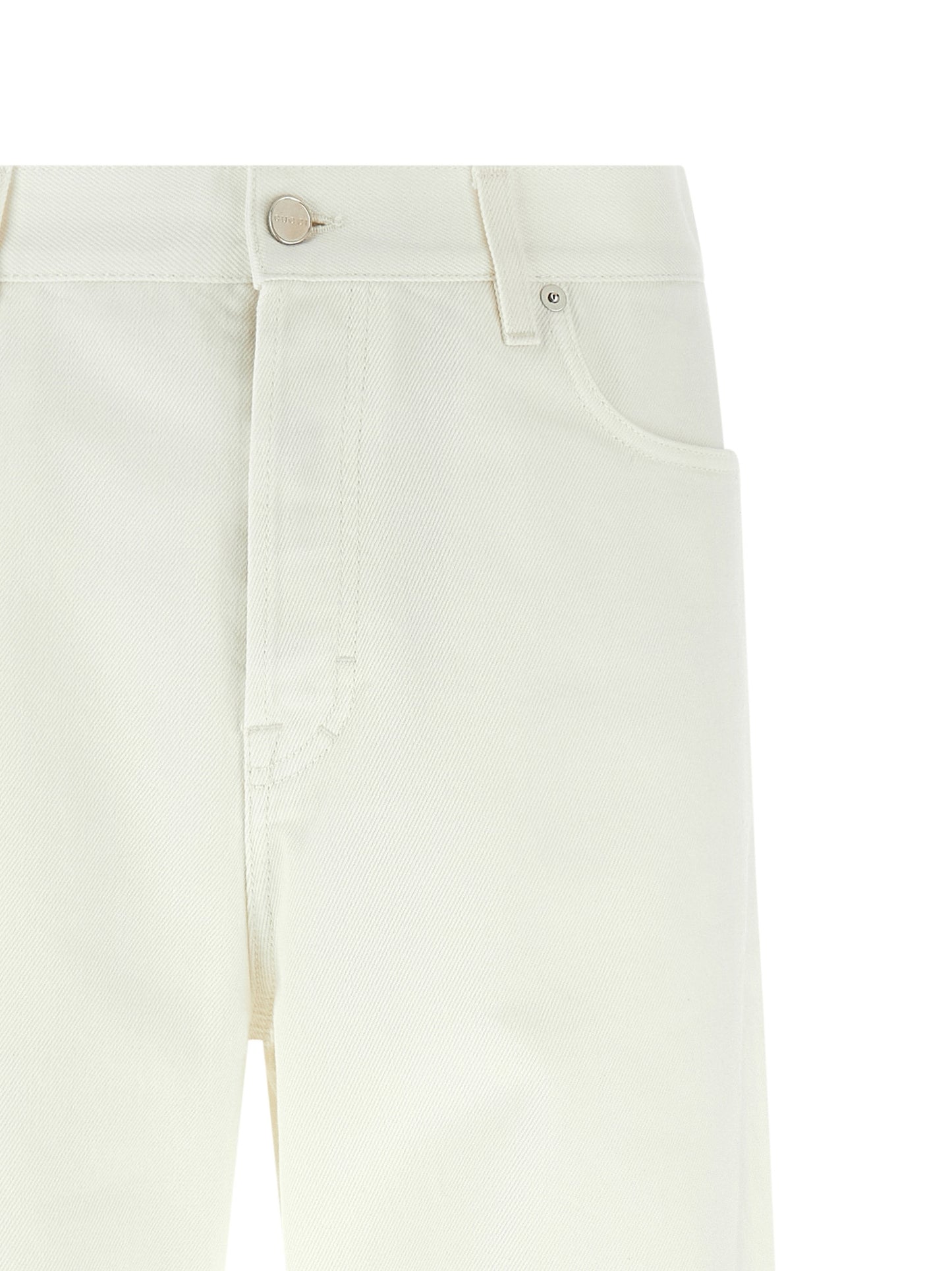 Vaqueros Gucci rectos de algodón blanco
