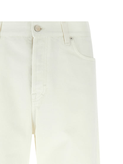 Vaqueros Gucci rectos de algodón blanco