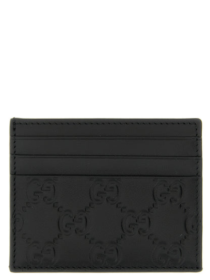 Tarjetero Gucci de piel de becerro negra
