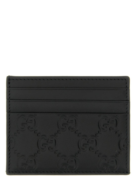 Tarjetero Gucci de piel de becerro negra