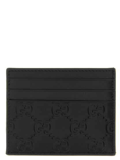 Tarjetero Gucci de piel de becerro negra