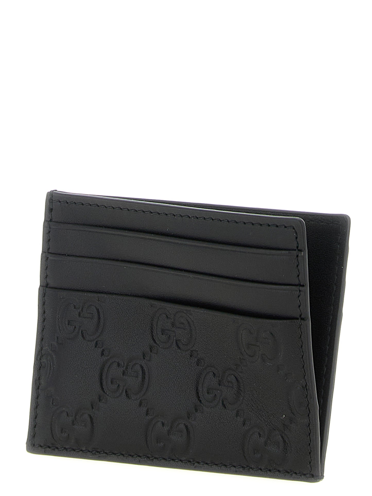 Tarjetero Gucci de piel de becerro negra